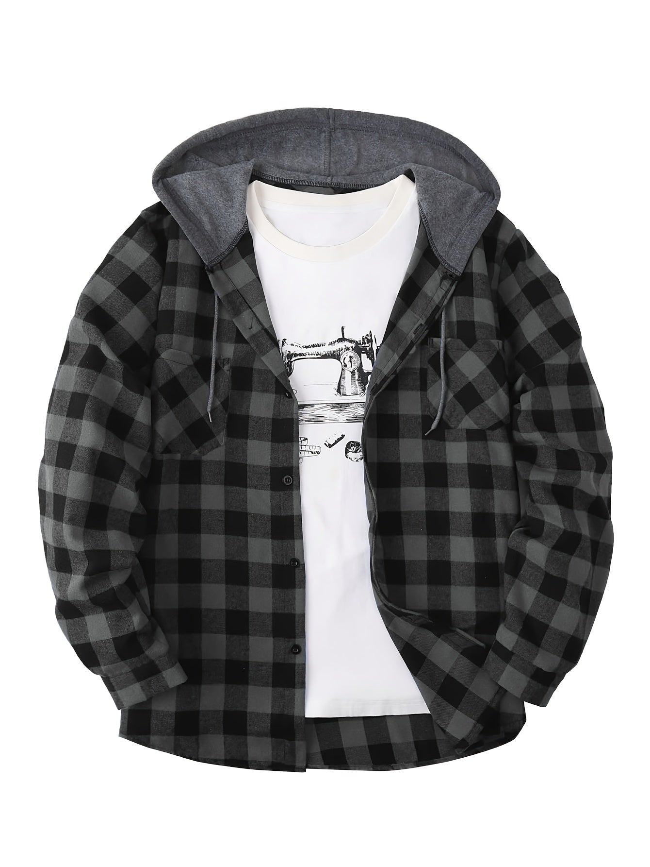Flattering Plaid Hoodie