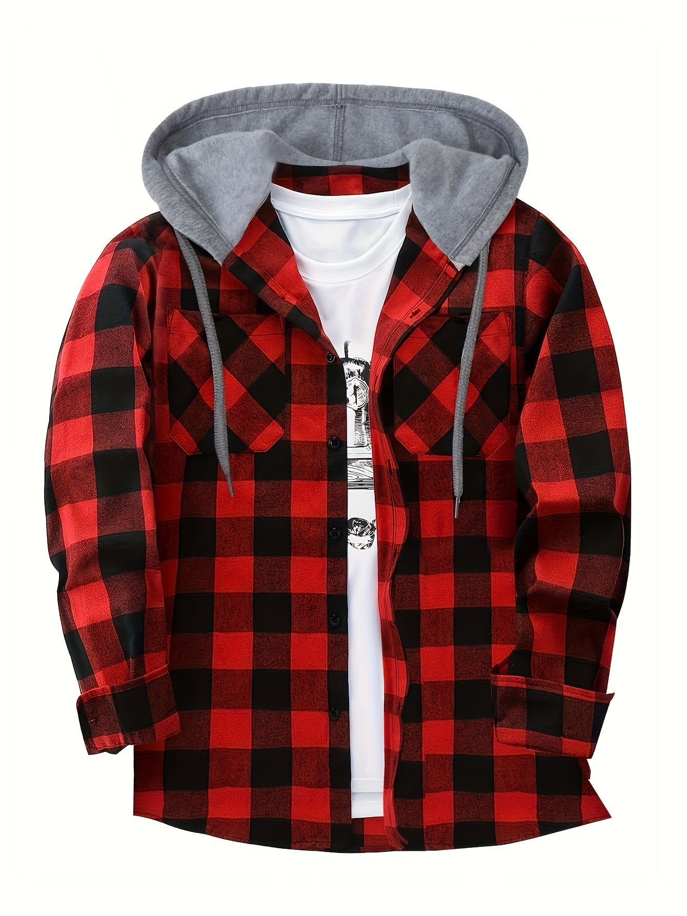 Flattering Plaid Hoodie