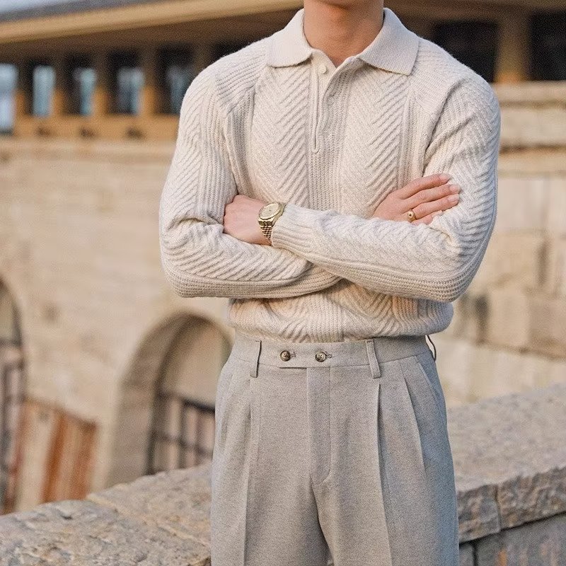 Warmth-Knit Polo Sweater