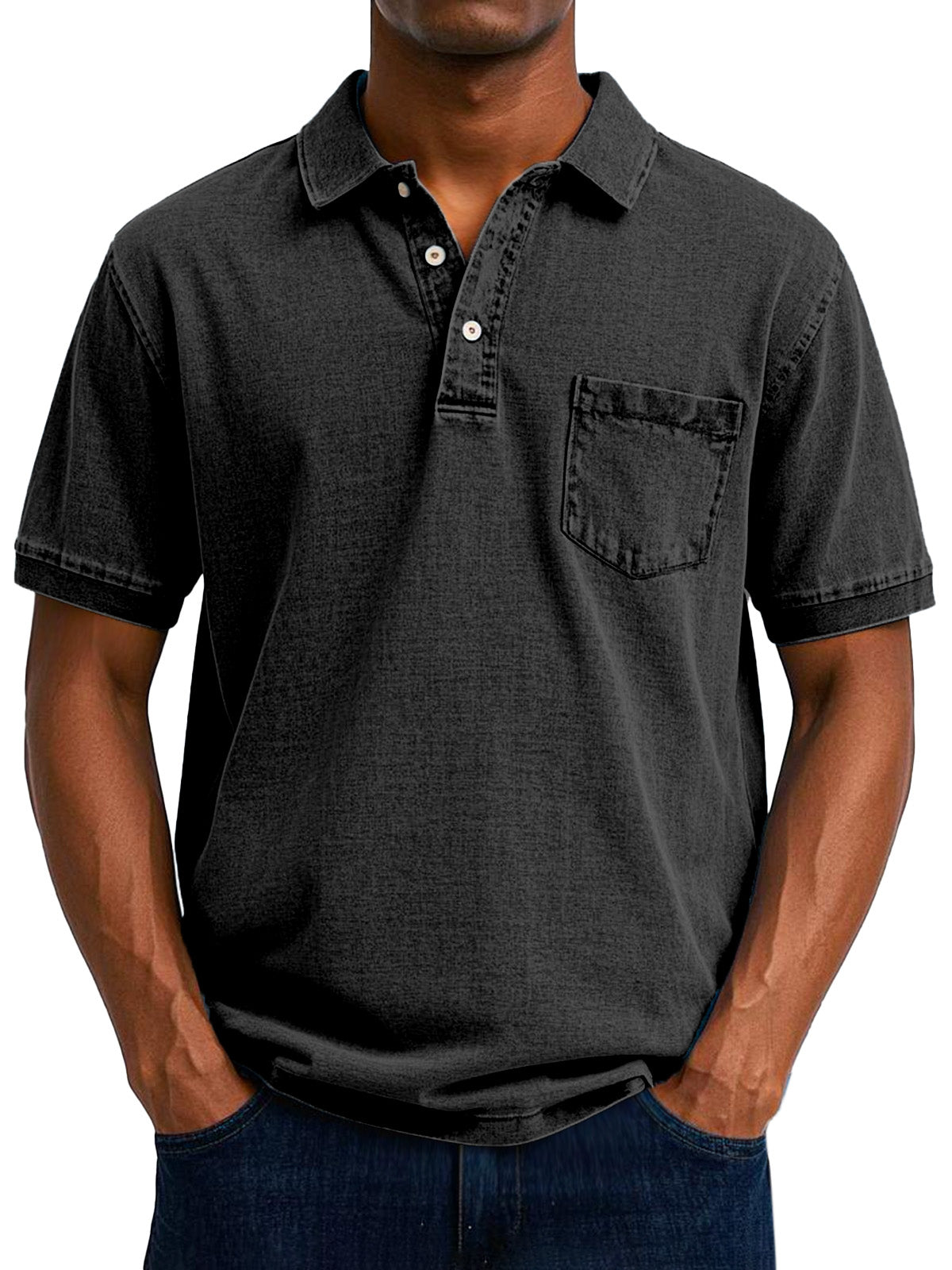 All-Day Comfort Denim Polo