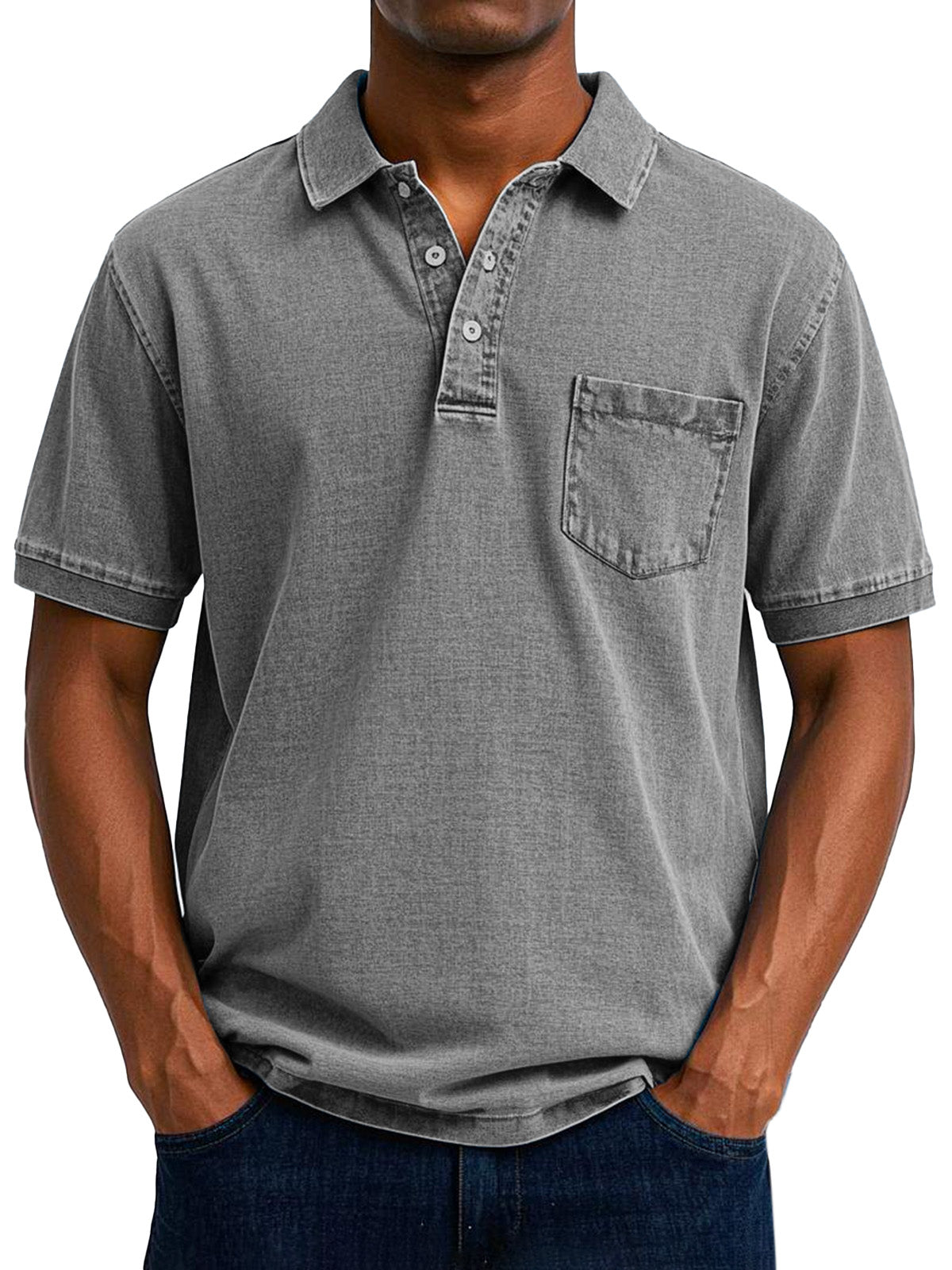 All-Day Comfort Denim Polo