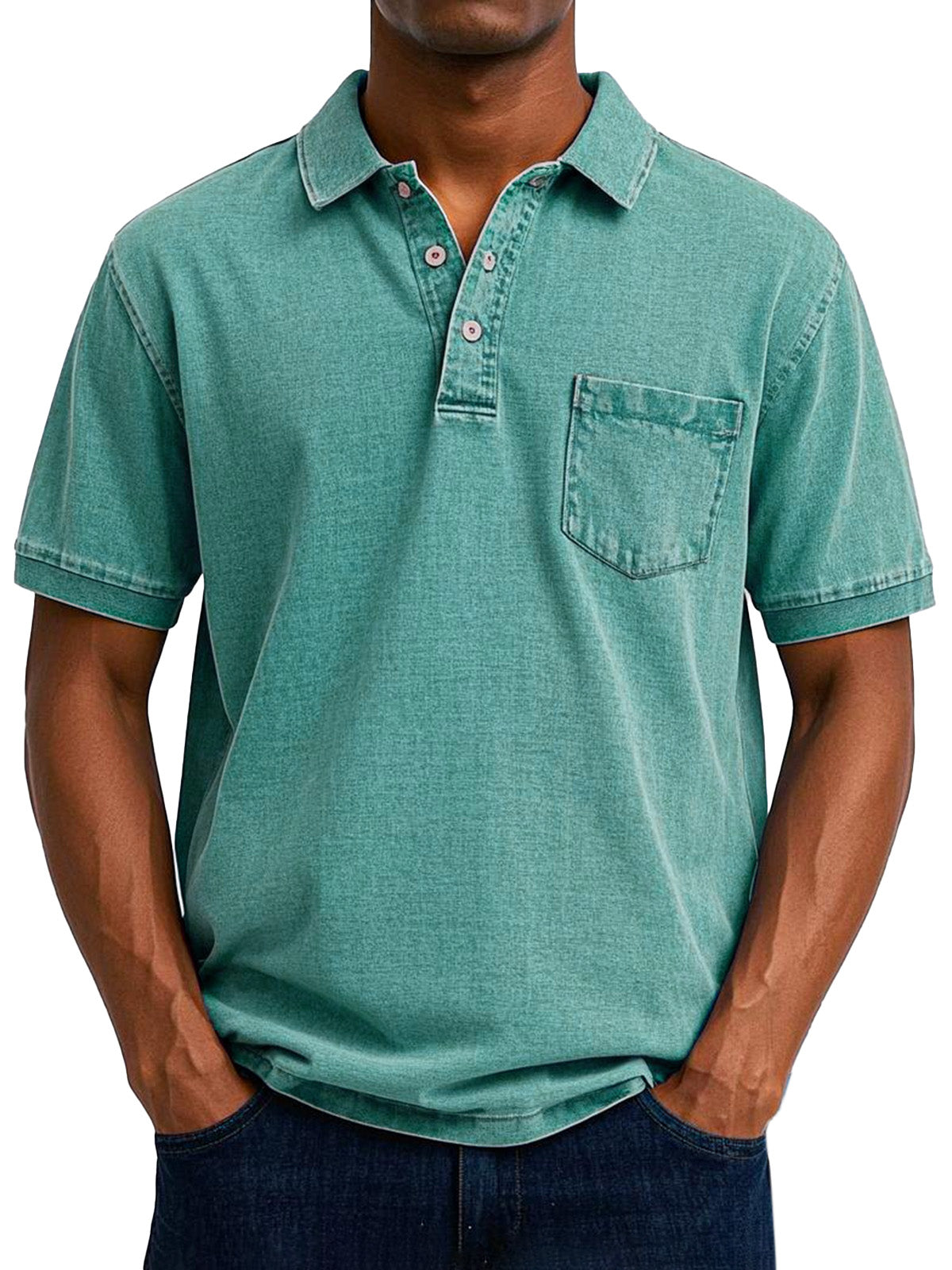 All-Day Comfort Denim Polo