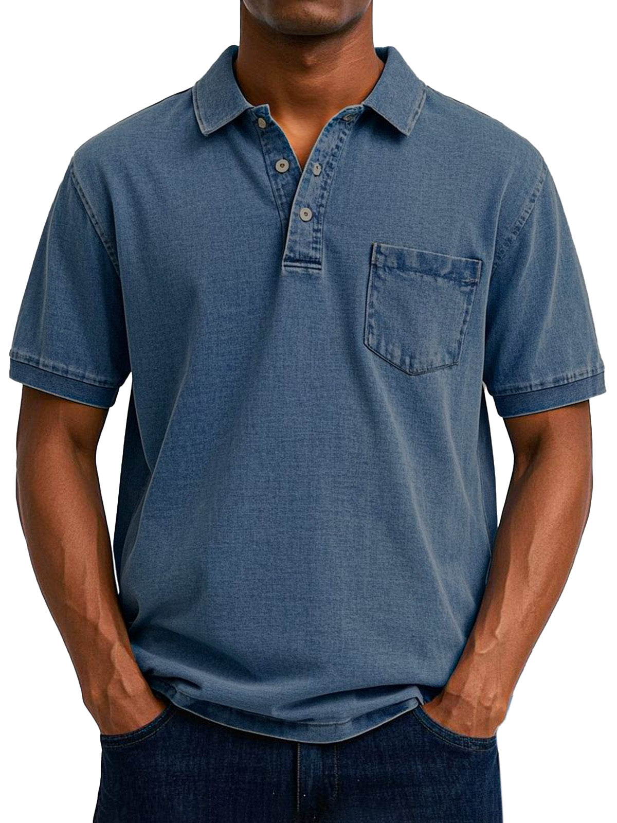 All-Day Comfort Denim Polo