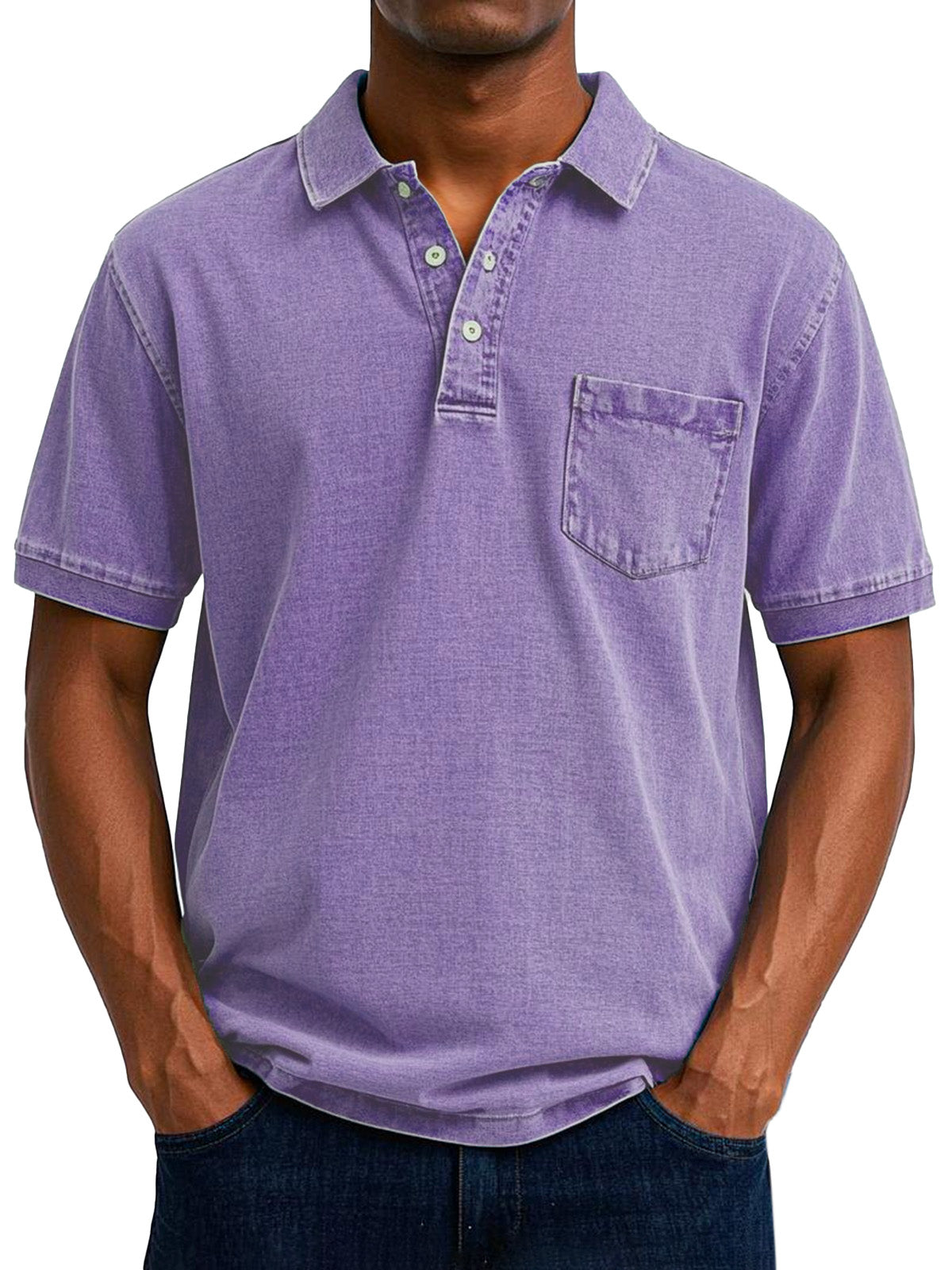 All-Day Comfort Denim Polo