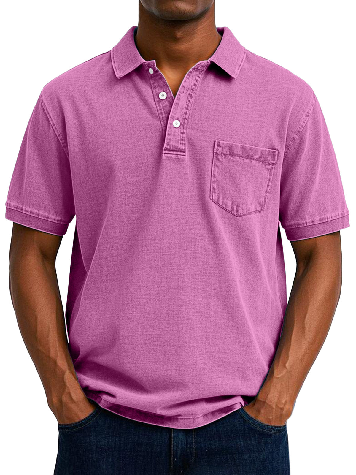 All-Day Comfort Denim Polo