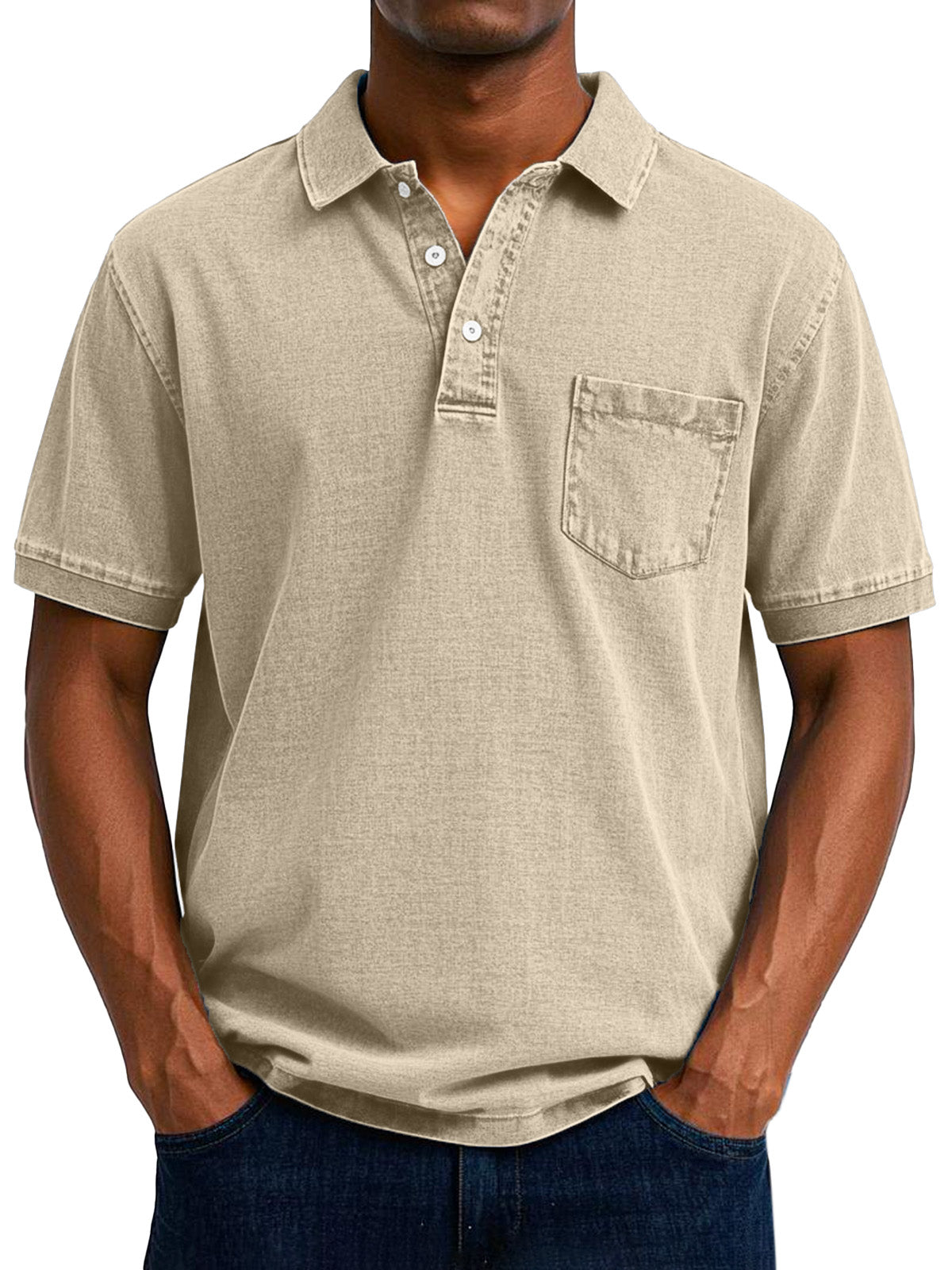 All-Day Comfort Denim Polo