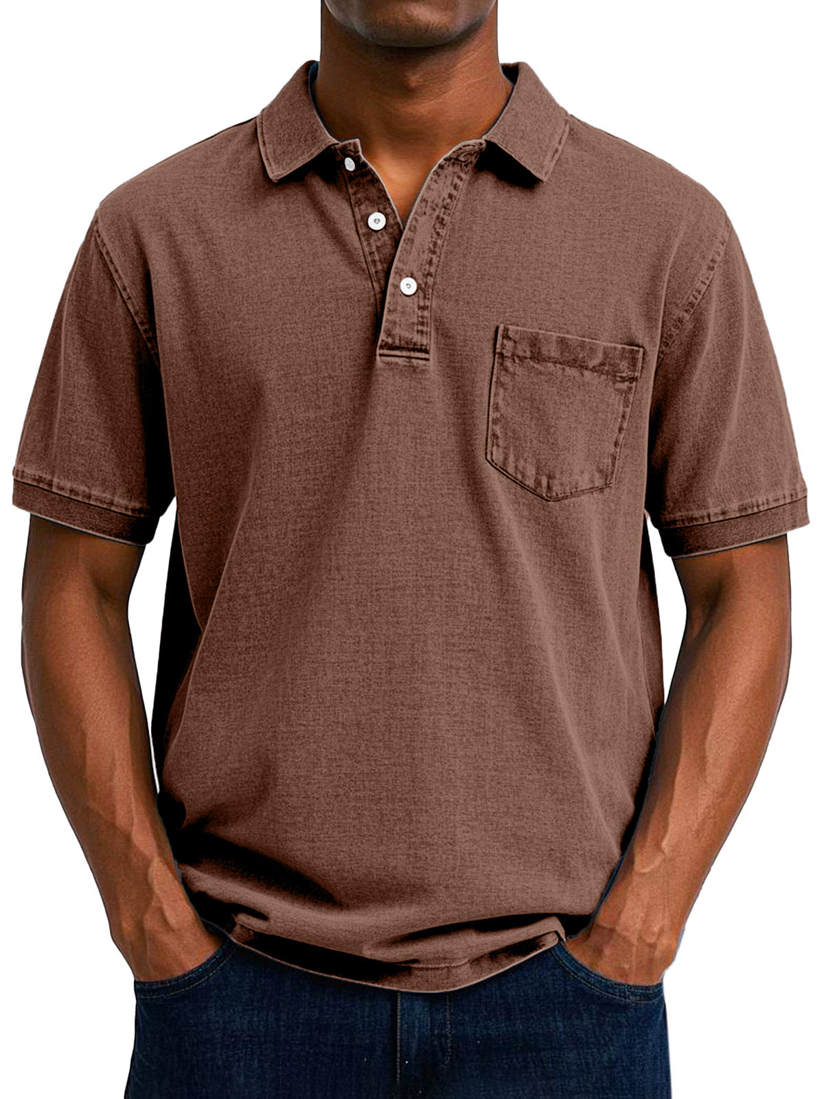 All-Day Comfort Denim Polo