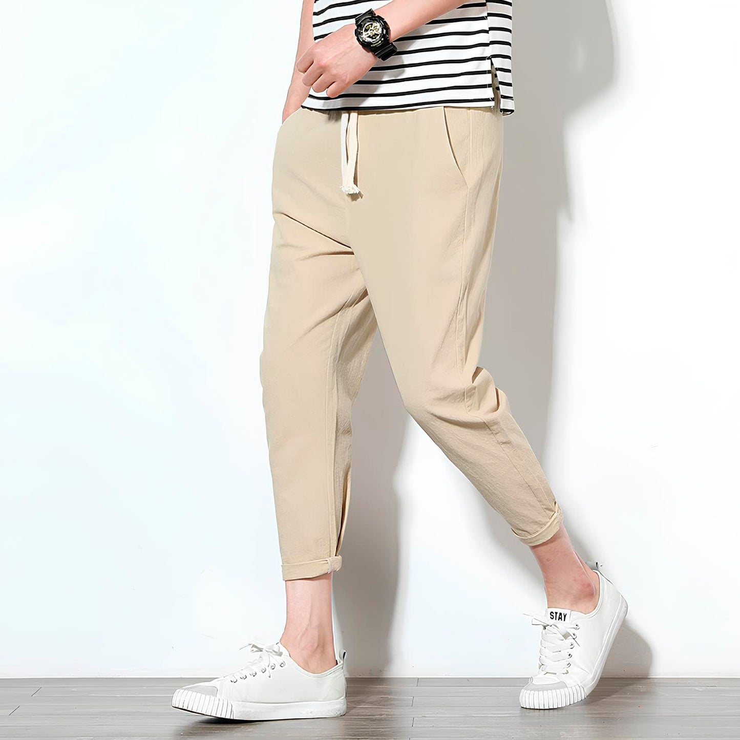 Men's Elastic-Waist Pants