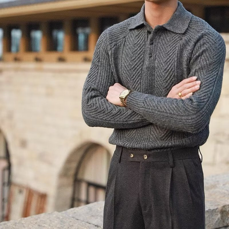 Warmth-Knit Polo Sweater