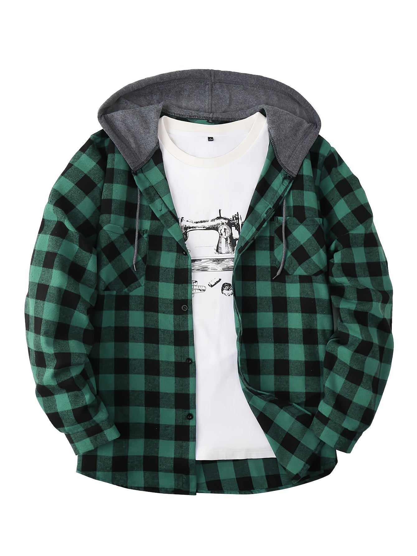 Flattering Plaid Hoodie