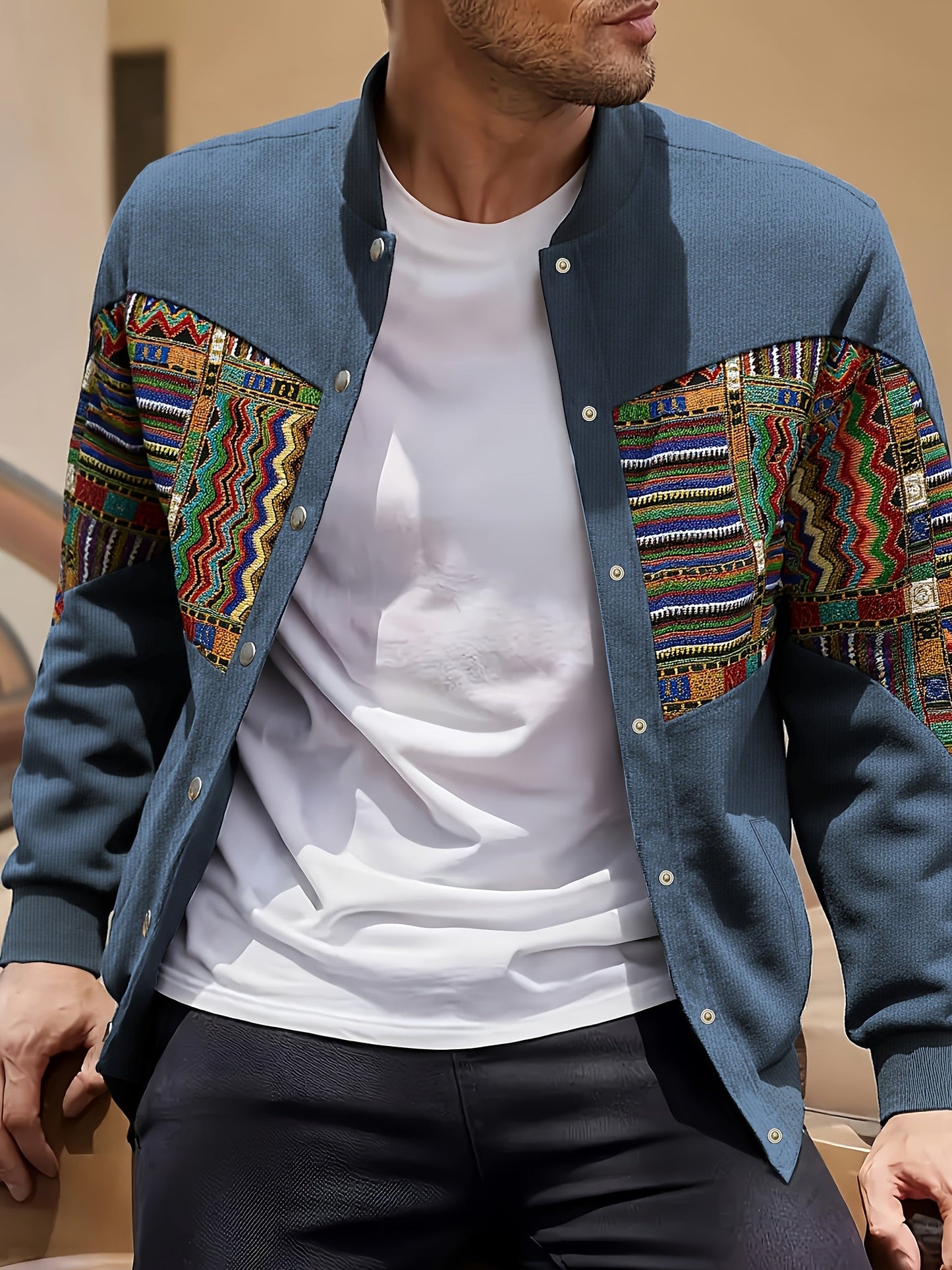Flattering Color-Block Jacket