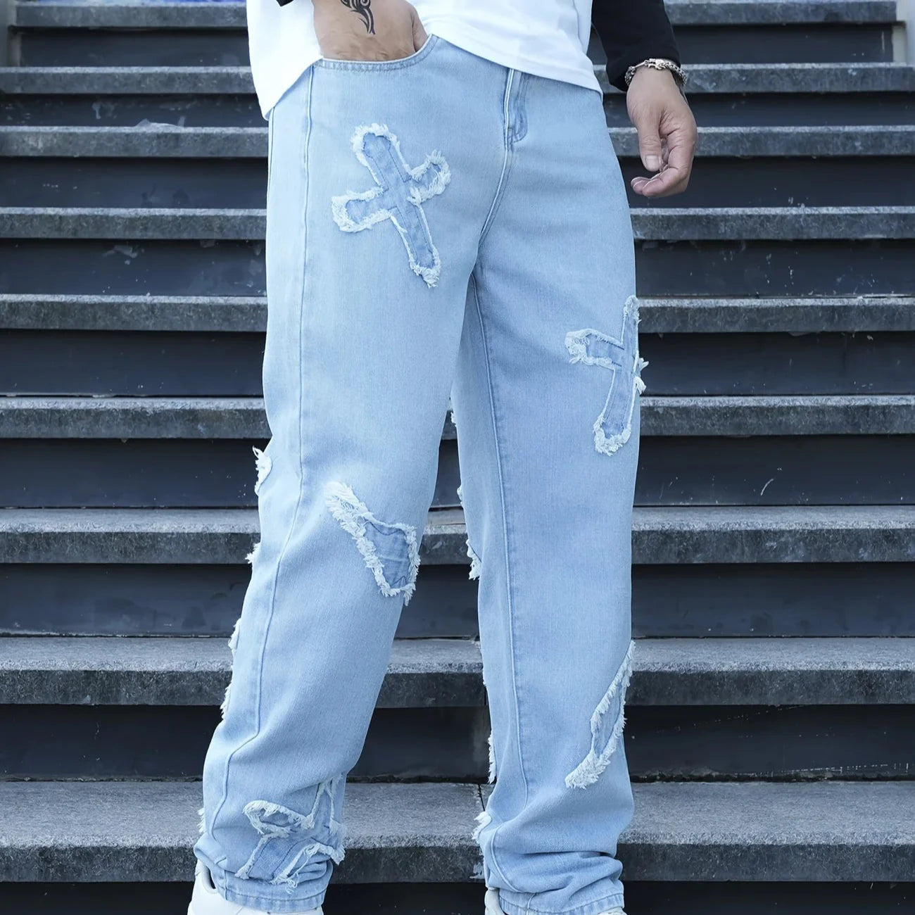 Embroidered-Elegance Jeans