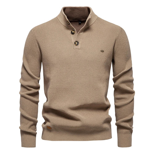Cotton-Soft Button Sweater