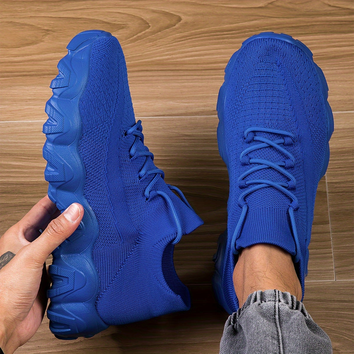 Lace-Knit Comfort Sneakers