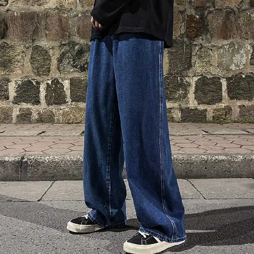 Draped Wide-Leg Jeans