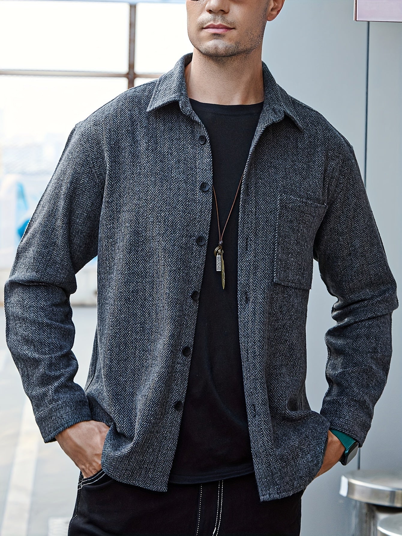 Flattering-Fit Plaid Shirt