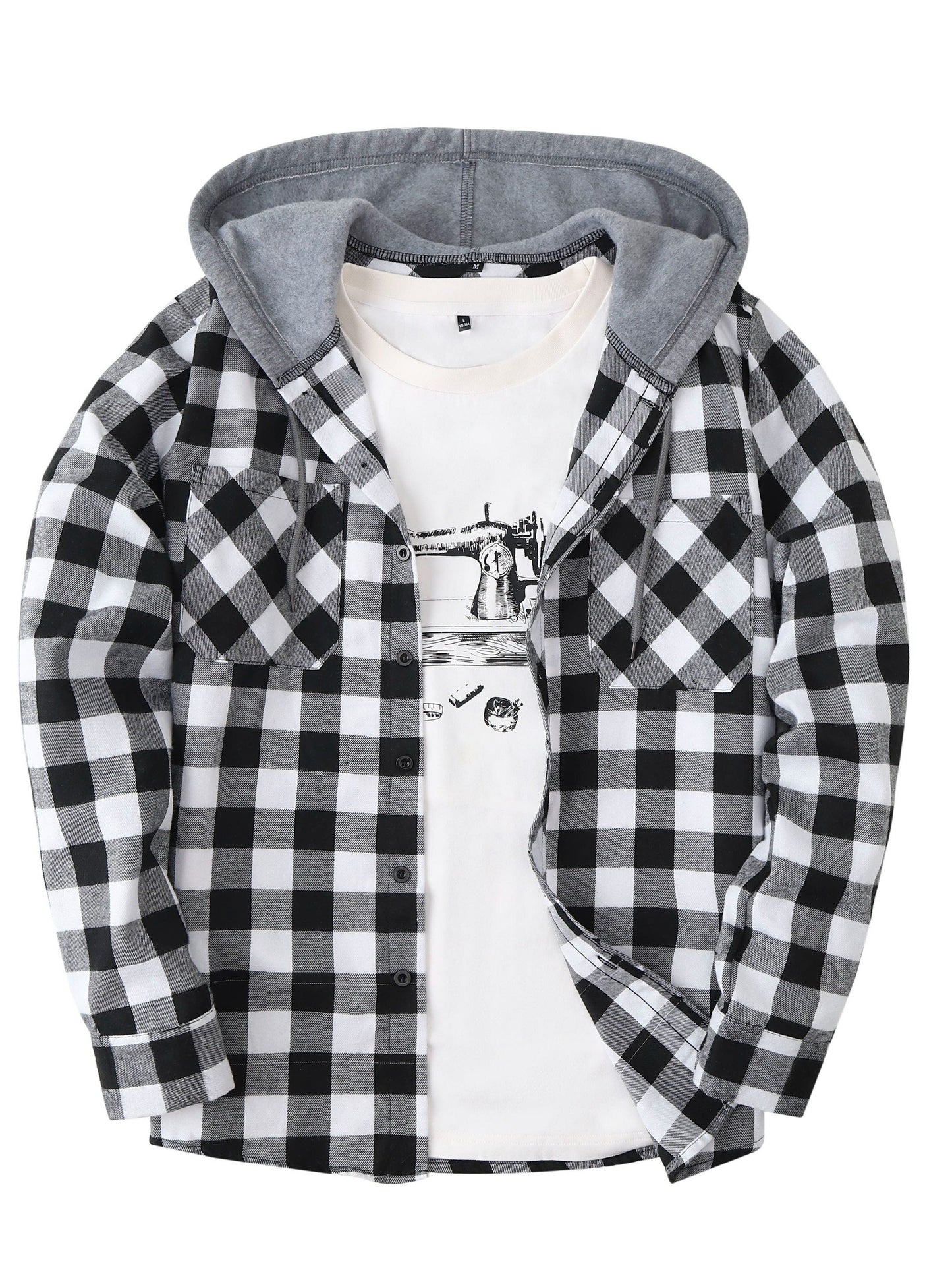 Flattering Plaid Hoodie