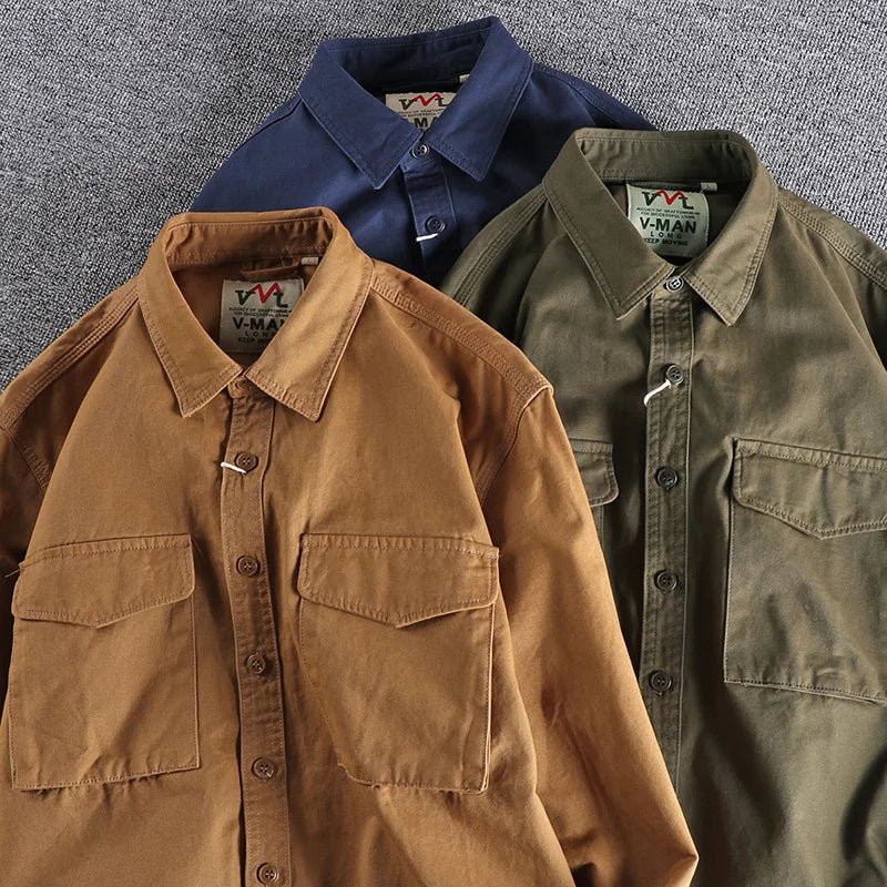 Adventure-Ready Military Cargo Shirt