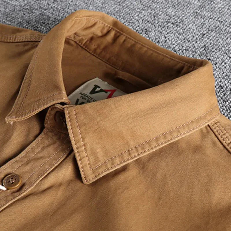 Adventure-Ready Military Cargo Shirt
