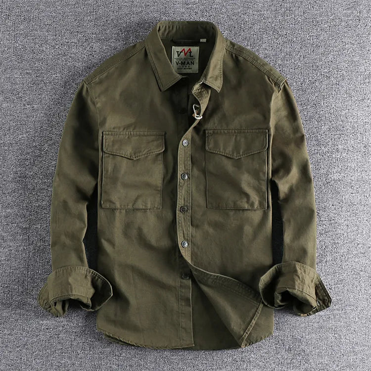Adventure-Ready Military Cargo Shirt