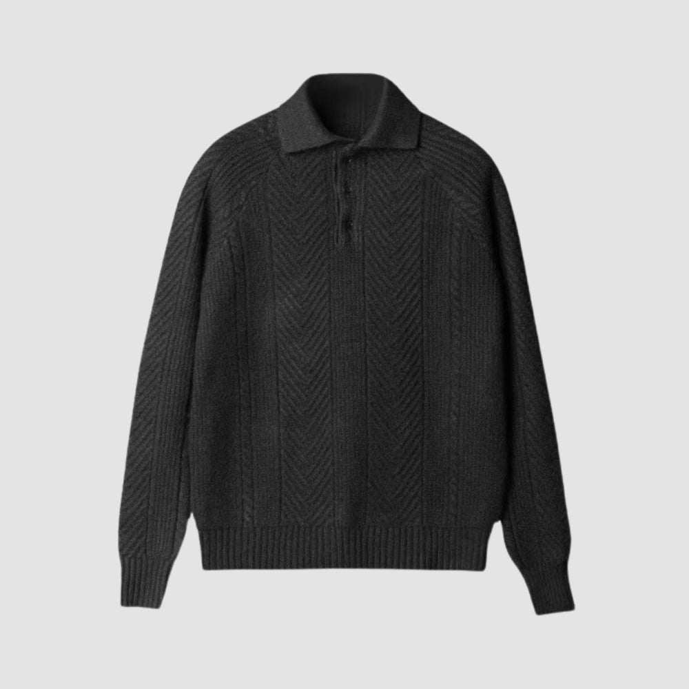 Warmth-Knit Polo Sweater