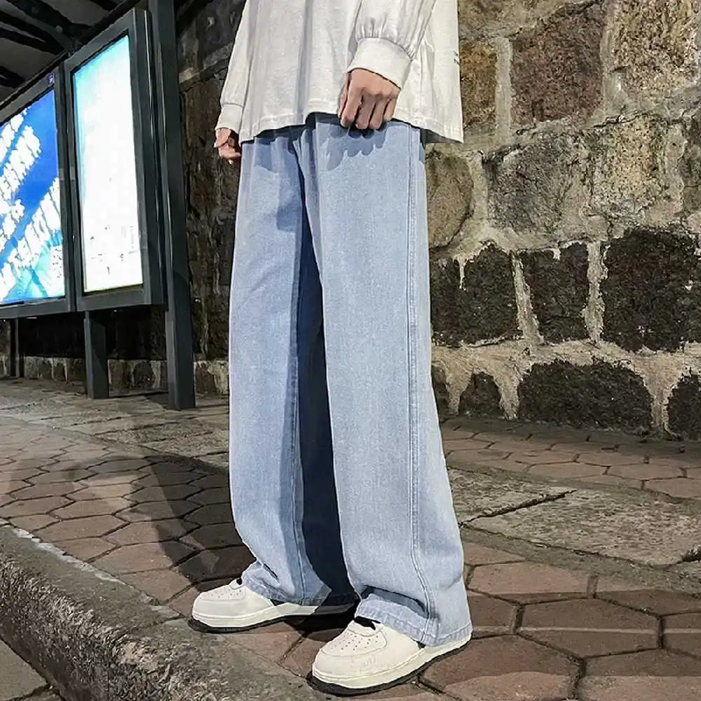 Draped Wide-Leg Jeans