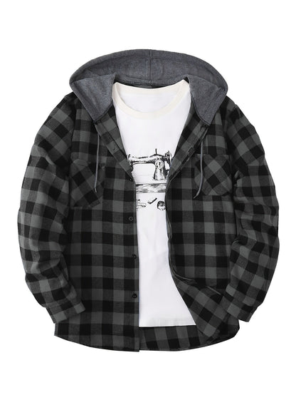 Flattering Plaid Hoodie