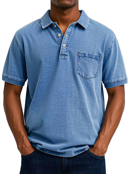 All-Day Comfort Denim Polo