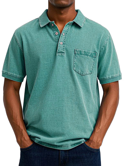 All-Day Comfort Denim Polo