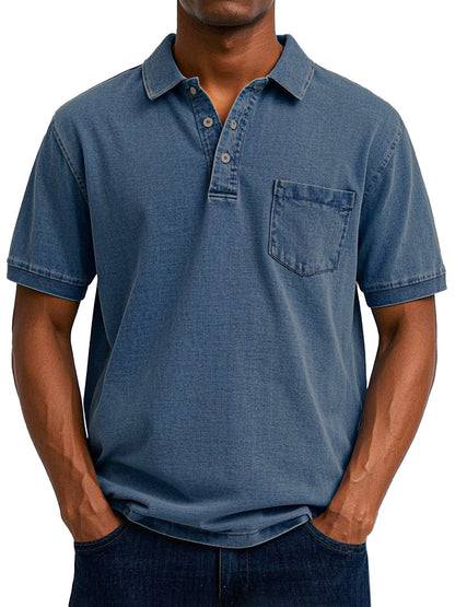 All-Day Comfort Denim Polo