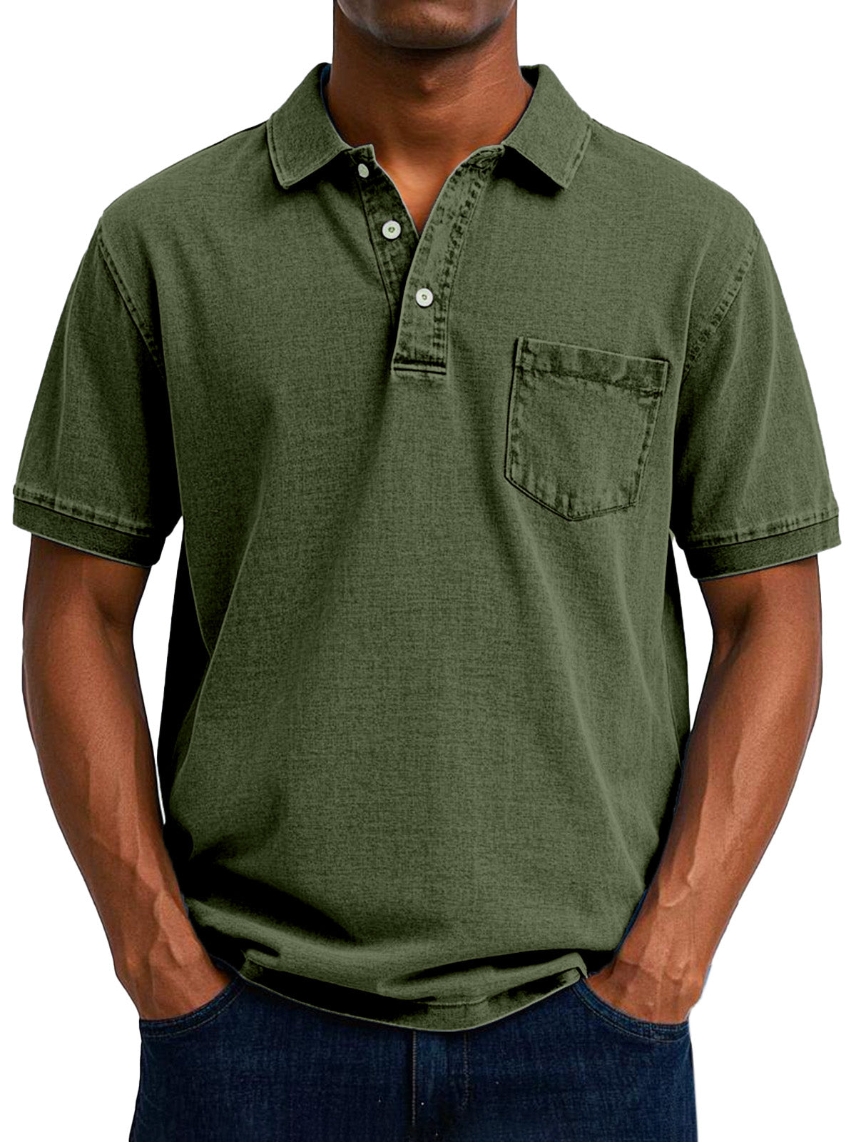 All-Day Comfort Denim Polo