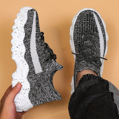 Lace-Knit Comfort Sneakers