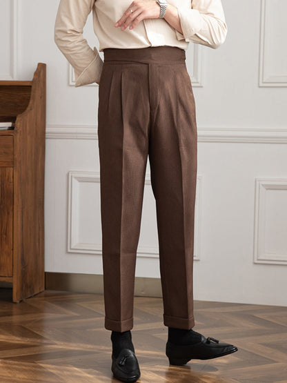 Elevated Elegance: High Waist Gurkha Trousers