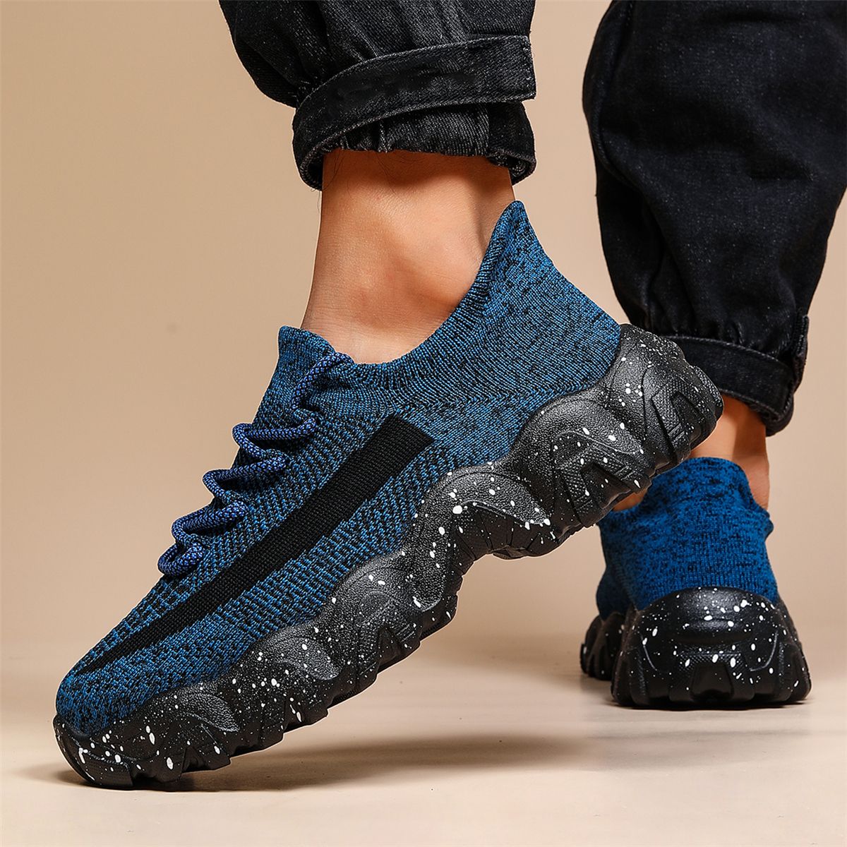Lace-Knit Comfort Sneakers