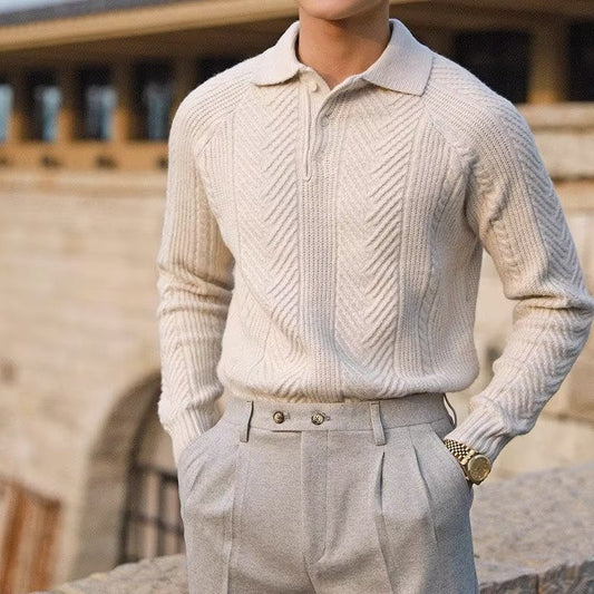 Warmth-Knit Polo Sweater
