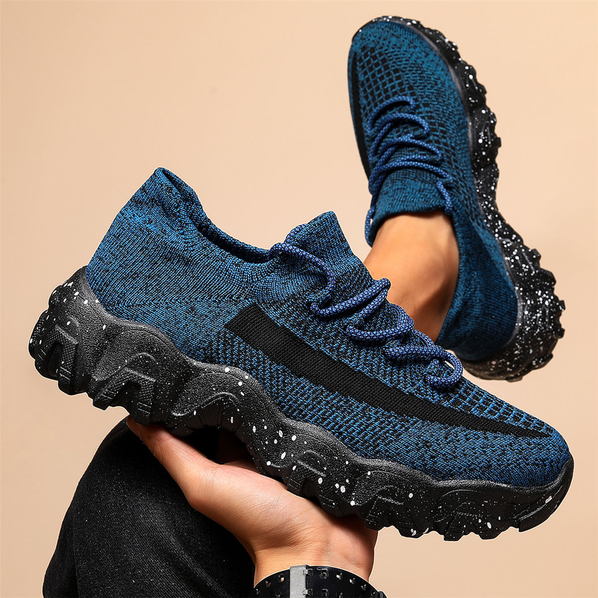 Lace-Knit Comfort Sneakers