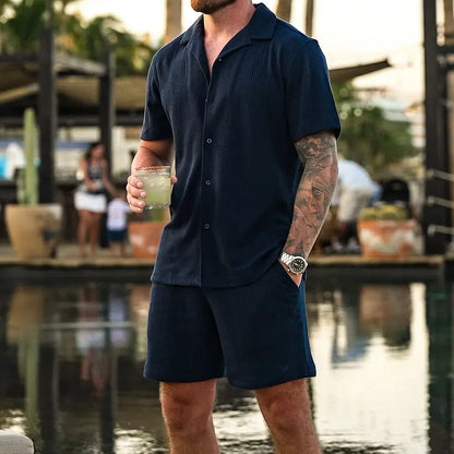 Chic Comfort Shirt-Shorts Set