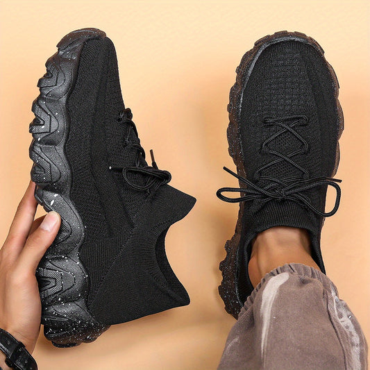 Lace-Knit Comfort Sneakers