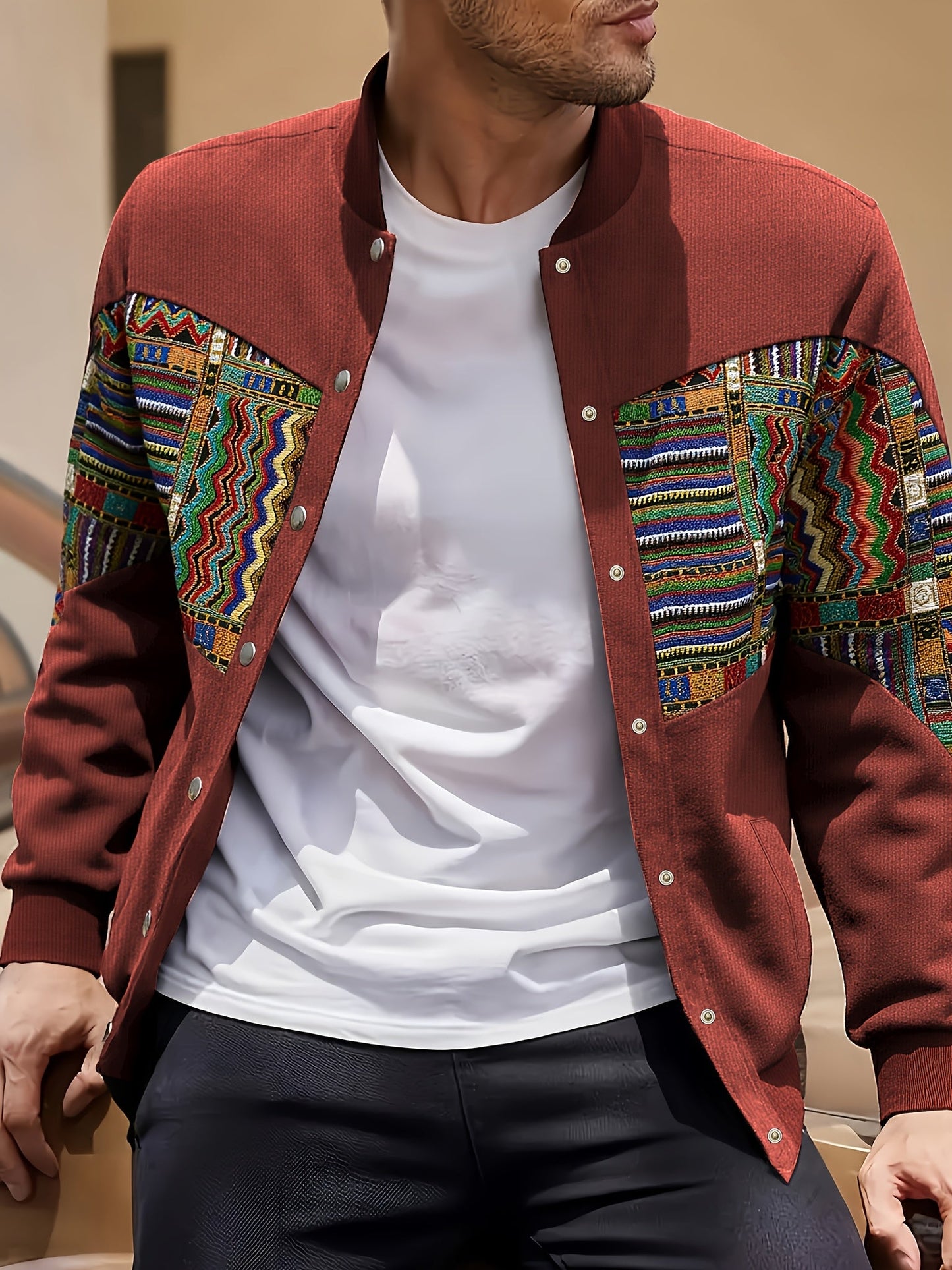 Flattering Color-Block Jacket