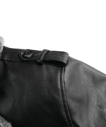 Insulated Faux-Leather Coat