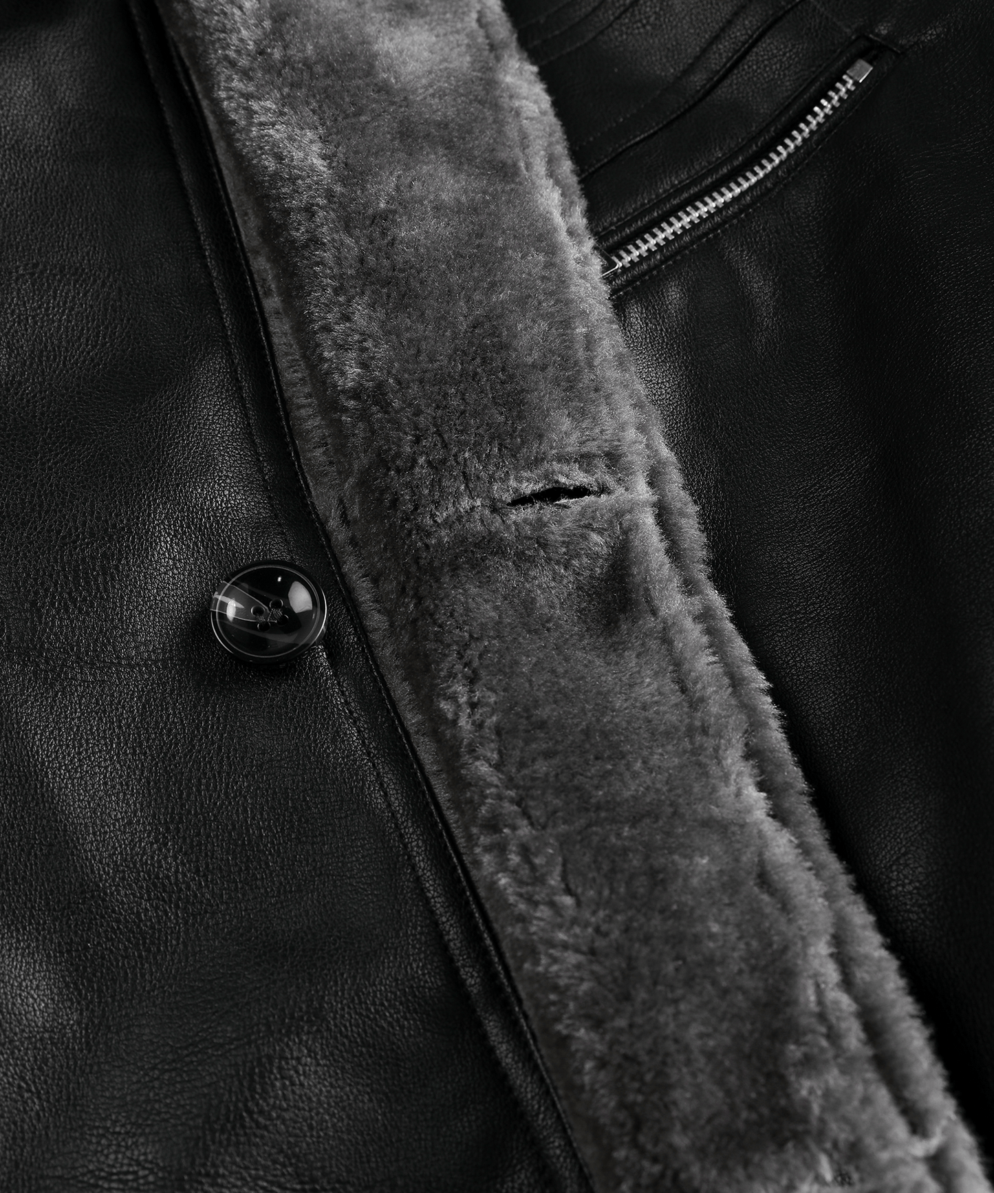 Insulated Faux-Leather Coat