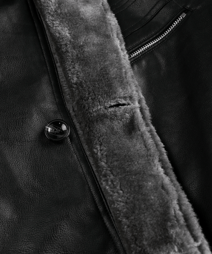 Insulated Faux-Leather Coat