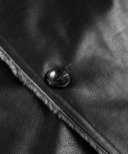 Insulated Faux-Leather Coat