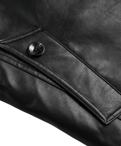 Insulated Faux-Leather Coat