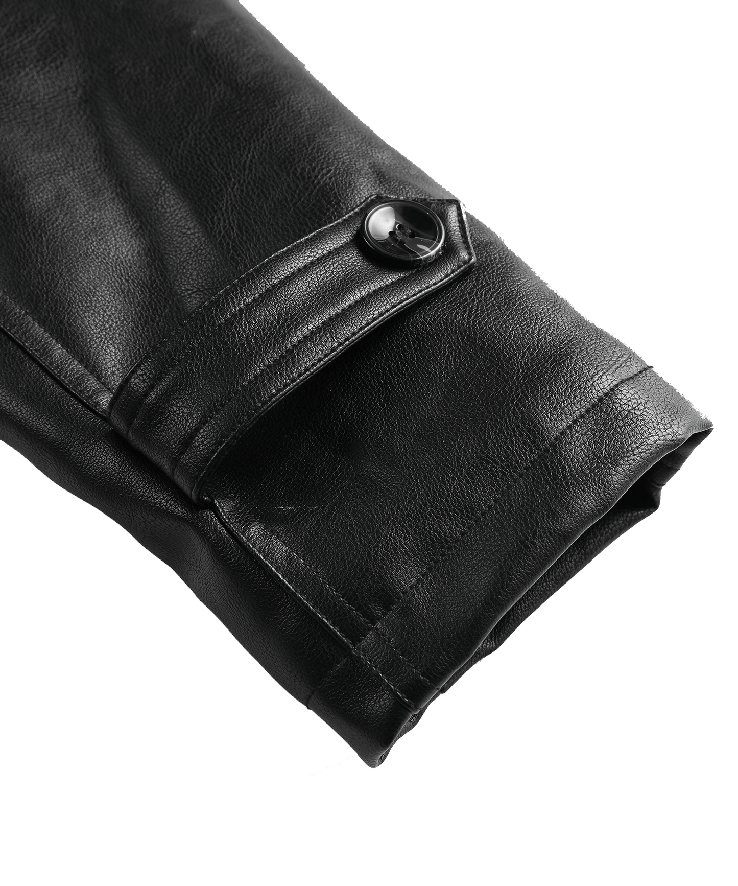 Insulated Faux-Leather Coat