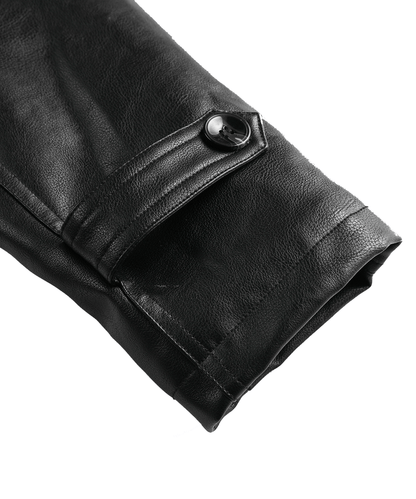 Insulated Faux-Leather Coat