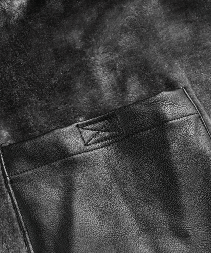 Insulated Faux-Leather Coat