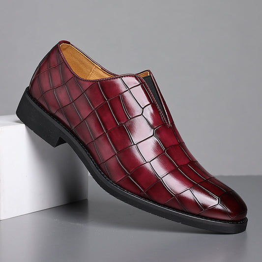 Croc-Embossed Elegance Loafers