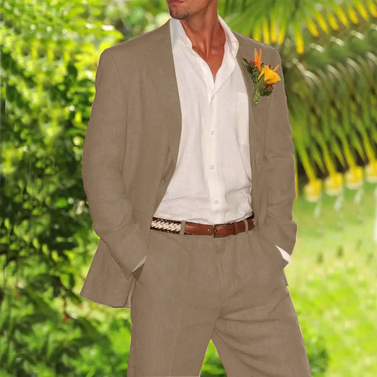 Cooling Linen-Blend Suit