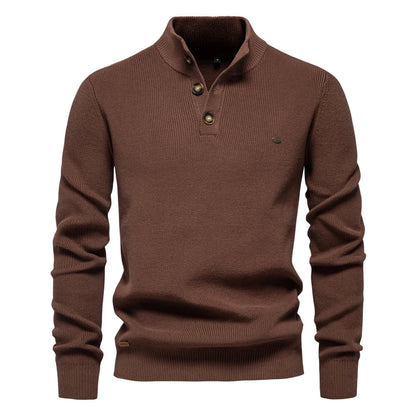 Cotton-Soft Button Sweater